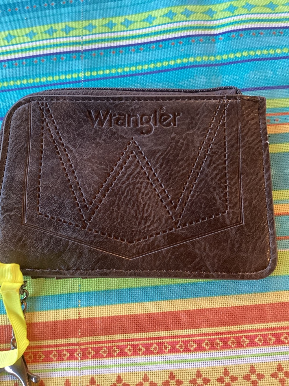 Wrangler Brown Vegan Leather Card Holder